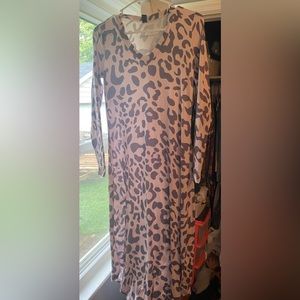 Animal print maxi dress